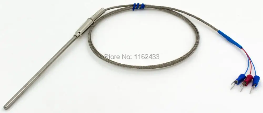 

FTARP08 PT100 type 1m metal braided cable 100mm flexible probe head RTD temperature sensor diameter 3mm 4mm 5mm 6mm WZPK-191