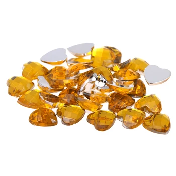 

12mm 1000pcs Heart-Shaped Flatback Earth Faceted Many Colors Acrylic Rhinestone Strass High Shine Big Gems Nail Art Decorations