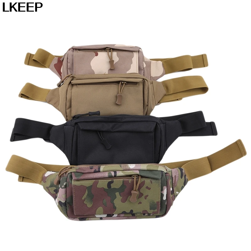 

3 Pockets Nylon Waist Bags Nylon Fanny Pack fashion Men waist pack Chest Shoulder Bag Chest Handbag Unisex Fanny Pack