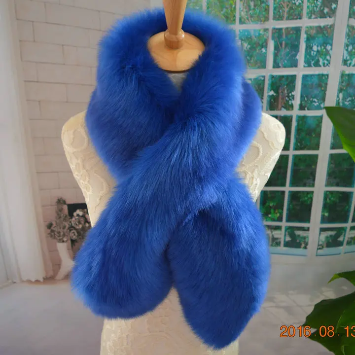 blue fur wrap