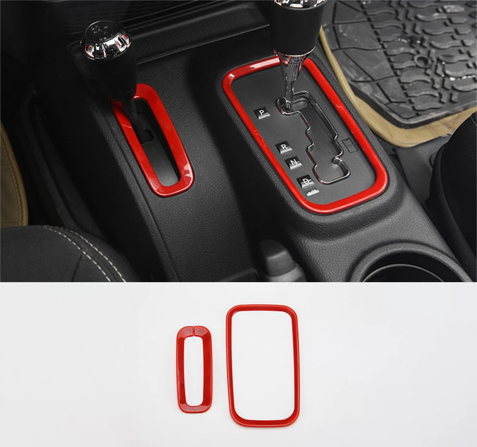 SHINEKA молдинги для интерьера передний и автомобильный подстаканник кольца и переключения передач декоративный кожух наклейки для Jeep Wrangler JK 2011