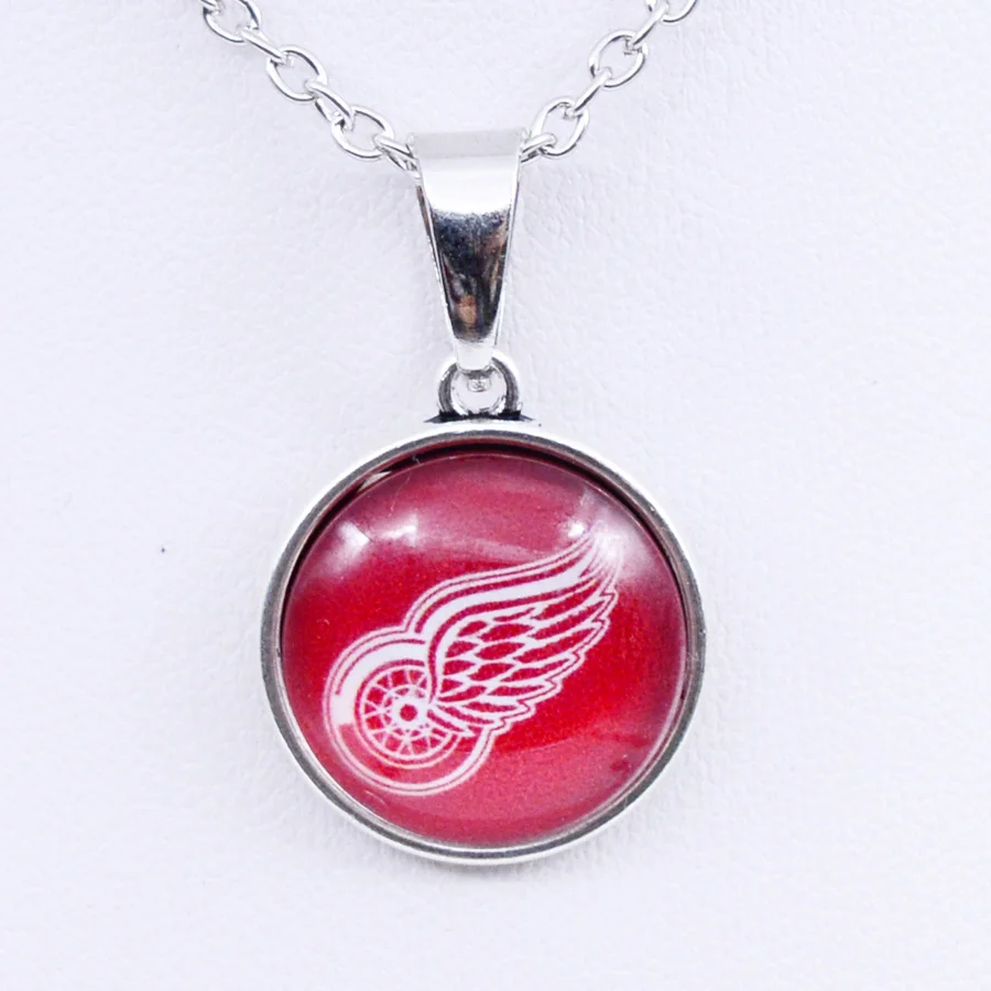 Necklaces Pendants NHL Detroit Red Wings Charms Ice Hockey Team Women