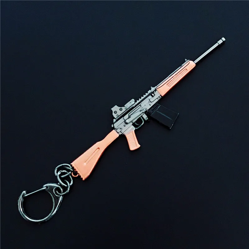 Игра PUBG оружие пистолет Модель брелок 98K AWM VSS брелок для ключей сплав брелок косплей ювелирные изделия размер 10 см - Цвет: 4
