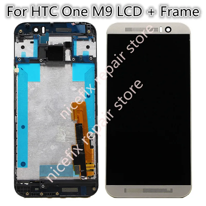 ЖК-дисплей 100% дюйма для HTC ONE M9 сенсорный экран с рамкой дисплей дигитайзером в