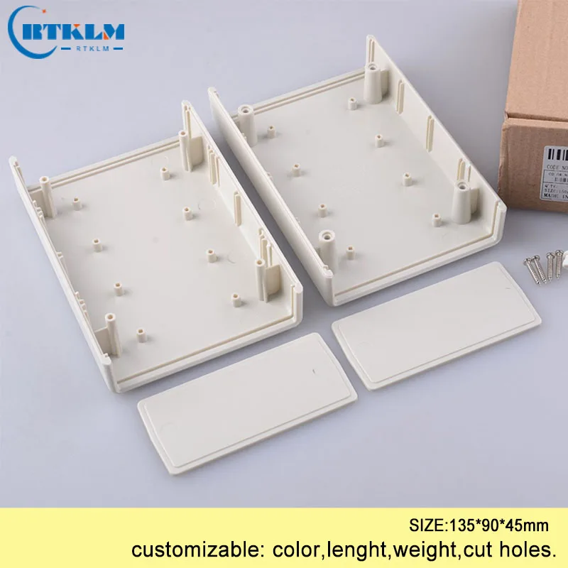 DIY instrument case plastic enclosure abs plastic project case housing desktop enclosure pcb design junction box 135*90*45mm