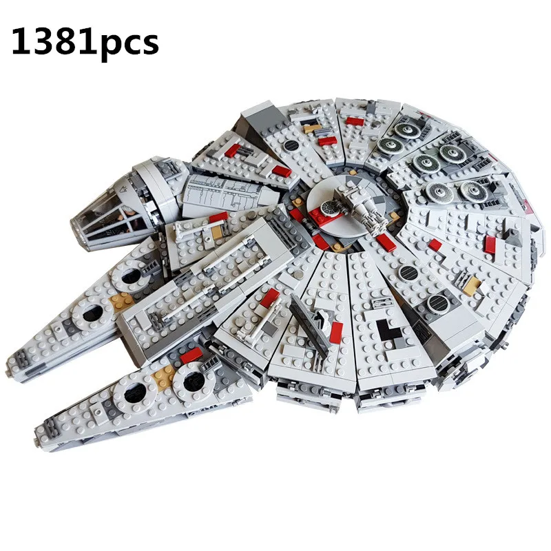 Skup Przebudzenie mocy Star Set Wars seria kompatybilny LegoINGLYS 79211 Millennium Falcon figurki Model klocki dla dzieci
