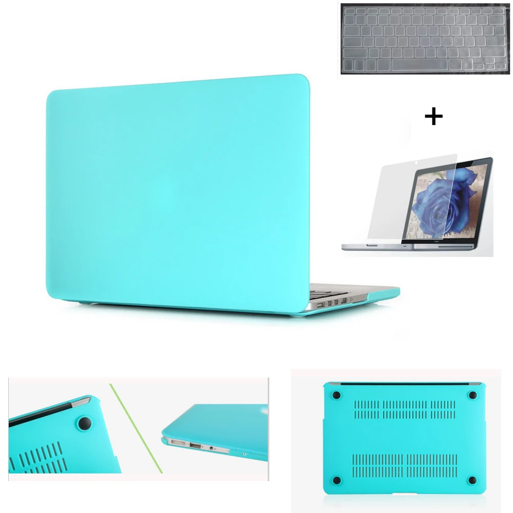 Матовая tiffanyblue кейс для ноутбука защитной оболочки для MacBook Pro 12 13 15 Retina Air 11 13 случай + 2 подарки