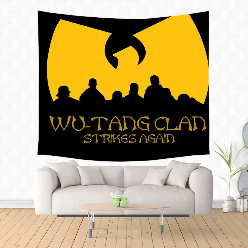 Wu Tang Clan Pattern Tapestry Decorative Wall Hanging Carpet