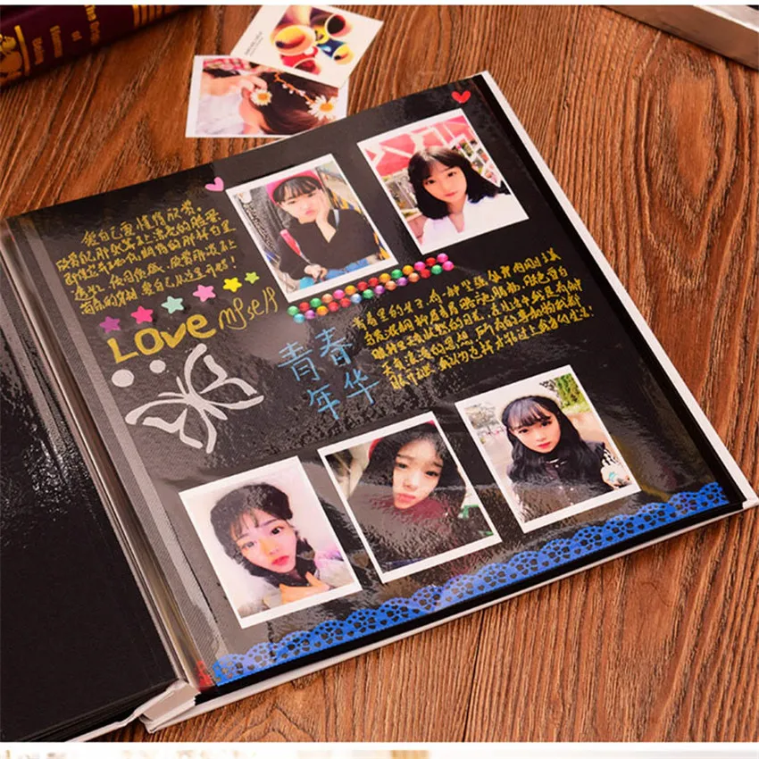 10-polegada-tipo-Pasta-lbum-de-fotos-Retro-Criativo-DIY-Auto-Adesivo-lbum-de-Scrapbook-Para