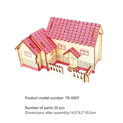 3D Пазлы деревянный дом A007 милые детские развивающие игрушки Обучение художественных промыслов DIY Цвет головоломки головоломку мальчики