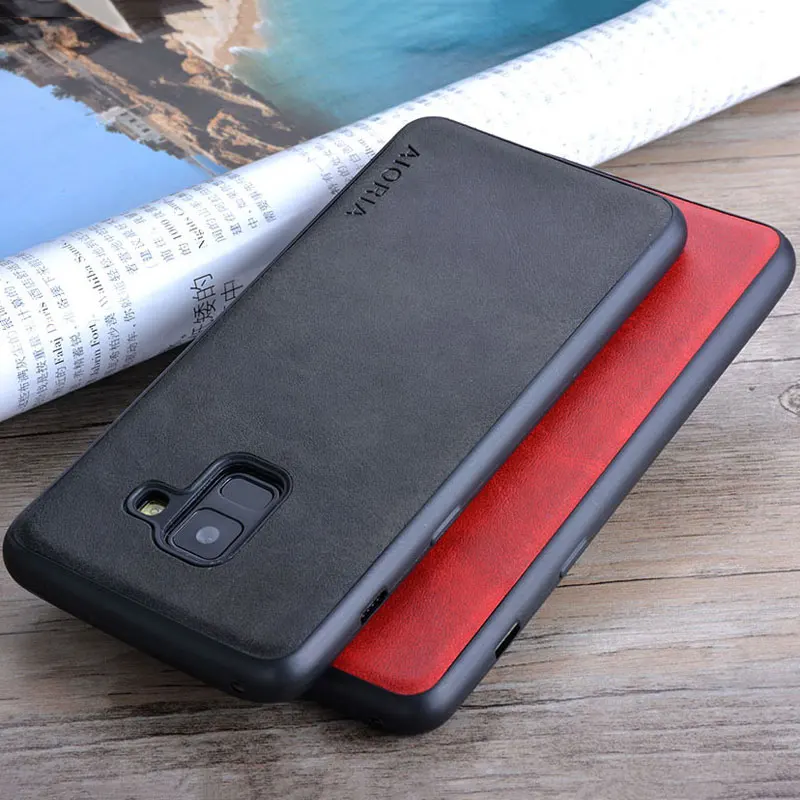 Caso para Samsung Galaxy A8 plus 2018 coque Vintage de lujo de la piel de cuero para Samsung Galaxy A8 Plus 2018 teléfono caso funda