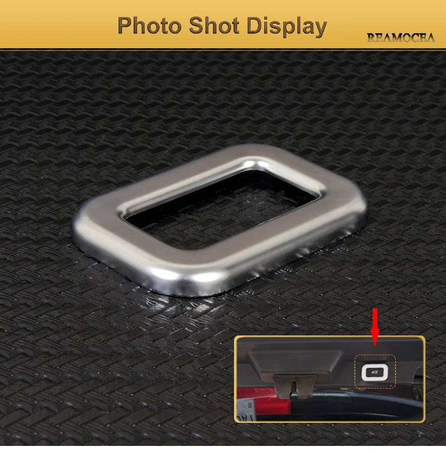 Rear Tailgate Door Button Decor Frame Cover Trim For Land Rover Discovery Sport 2015 2016 2017