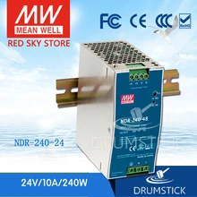 Fonte de alimentação industrial do trilho do ruído da única saída do poço médio constante NDR-240-24 24 v 10a meanwell NDR-240 240 w
