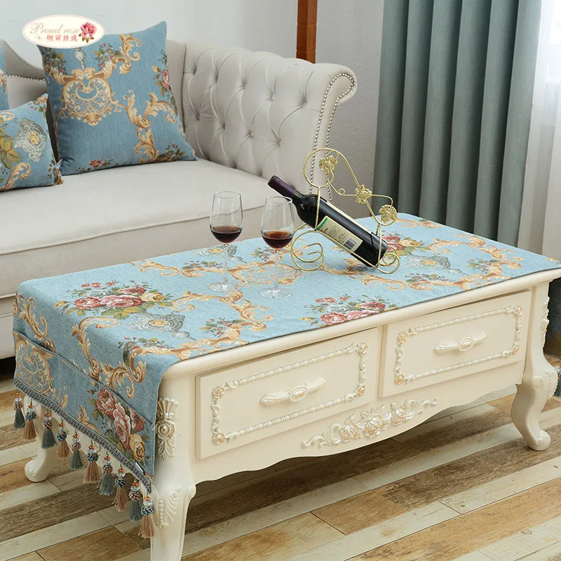 

Proud Rose European Style Tea Table Cloth Rectangular Living Room TV Cabinet Cover Cloth Dust Cover Shoe Cabinet Cover Towel