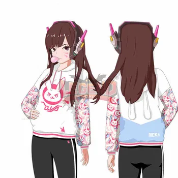 

dva jacket Hot game heros Dva Cosplay adult costume top hoodies white top