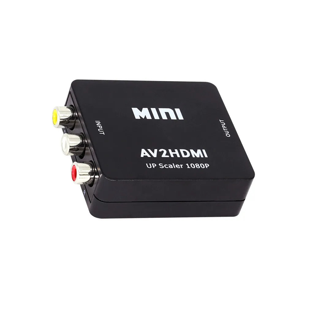 Композитный AV CVBS 3RCA преобразователь видеосигнала HDMI 1080 p Upscaler с адаптером питания HDMI К AV преобразователь сигнала для NTSC PAL tv