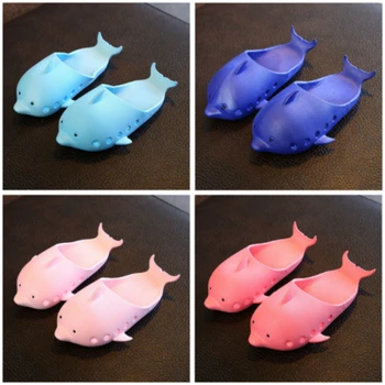 

Kids Beach Shoes Boys Jelly Shoes in Home with Flat Heel Anime Cosplay for Dolphin Breathable PVC Slippers Girls Summer Sandals