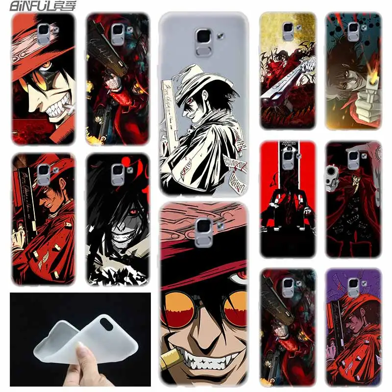 Мягкий чехол для телефона Samsung Galaxy J6 J8 J3 J5 J7 J4 Plus 2018 2016 2017 EU Prime Pro Ace j610 аниме Hellsing
