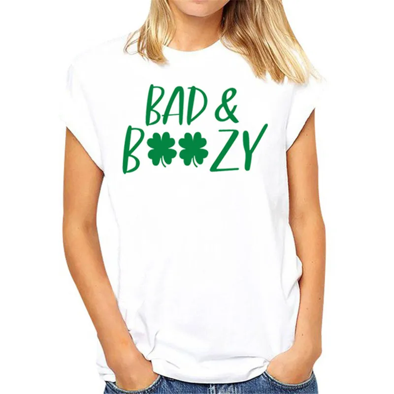 Женская рубашка на День Святого Патрика Badand Boozy с другими напитками Shenanigan Enthusiast St