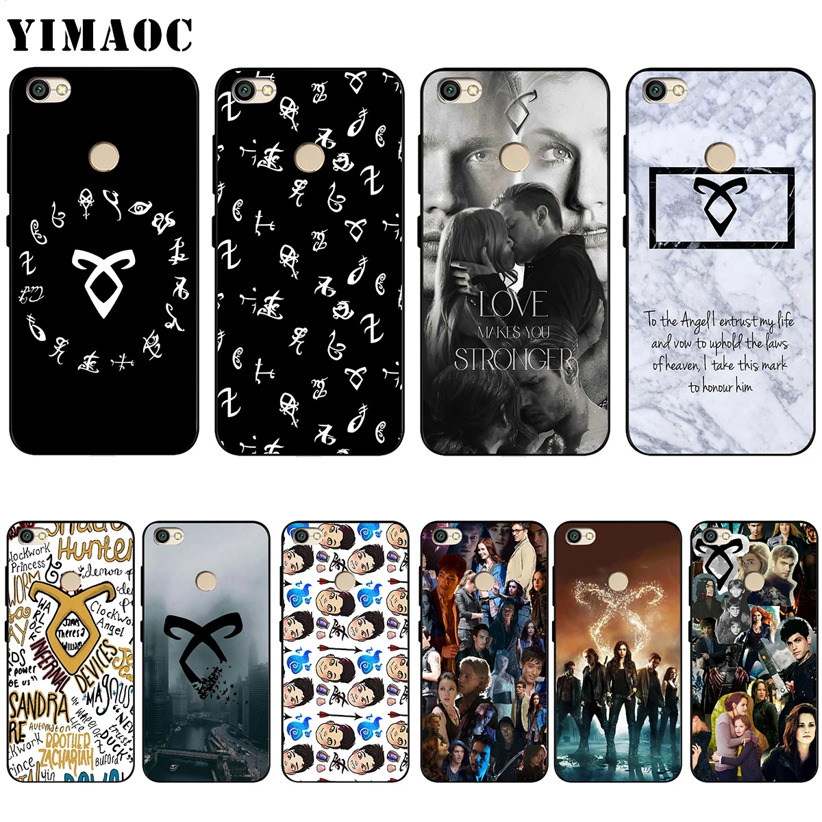 

YIMAOC Shadowhunters Runes Silicone Case for Xiaomi Redmi Note 4 4x 4a 5 5a 6 8 Pro Prime Plus
