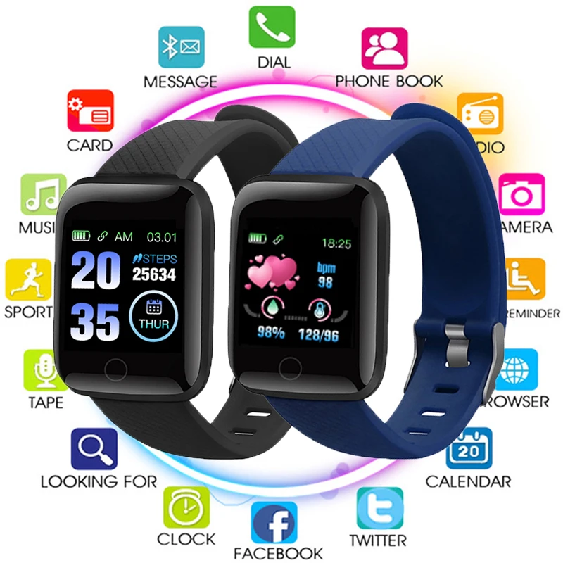 

Smart Bracelet Color Screen Blood Pressure Heart Rate Monitor Men Women Smart Wristbands Cheap Fitness Tracker For IOS Android