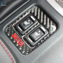 lsrtw2017 carbon fiber car seat heat control button trims for toyota 86 subaru brz 2012 2013 2014 2015 2016