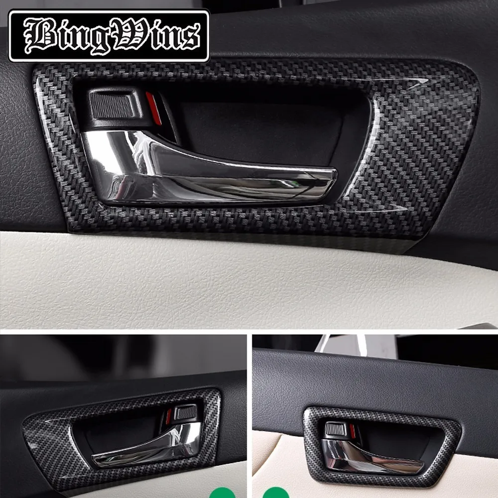 Автомобильный дизайн ABS внутренней ручки двери Накладка для Toyota Camry V50 V55 2012- подкладке ручка Рамки Чехлы для мангала отделкой автомобиль Интимные аксессуары