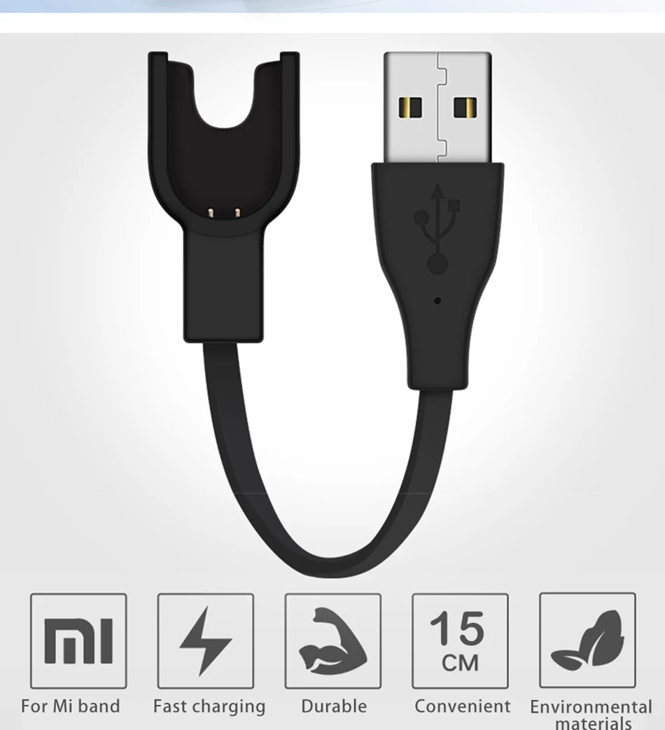 Chargers For Xiaomi Mi Band 2 3 Charger Cable Data Cradle Dock Charging Cable For Xiaomi MiBand 2 3 USB Charger Line 0019