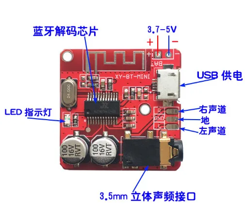 Bluetooth аудио приемник плата Bluetooth 4,1 mp3 декодер не допускающий потерь беспроводной стерео музыкальный модуль