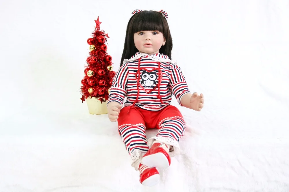 60 см силиконовая кукла Reborn Baby Doll Toy 24 ''виниловая принцесса малыш живой Bebe Детские куклы на день рождения подарок Девочка Младенцы Boneca Brinquedo