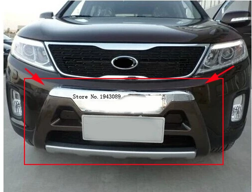 

2013 2014 For Sorento High quality plastic ABS Chrome Front+Rear bumper cover trim