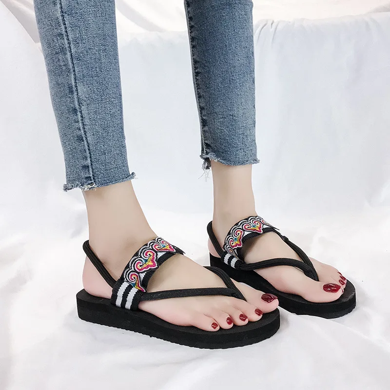 

Summer Women Sandals T Stripe Flat Sandals female Gladiator Sandals Basic Slippers Flip Flops Beach Shoes Zapatos De Mujer