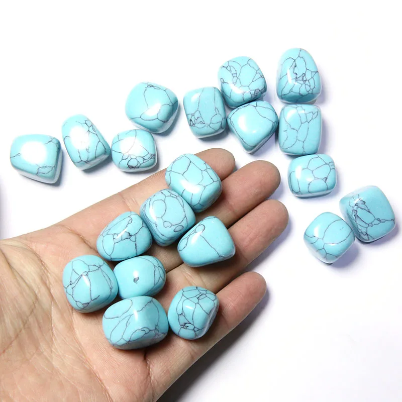 

Turquoise Gravel Small Round Square Random Stone Crystal FishTank Flower Pot Home Decorative Small Furnishings Feng shui