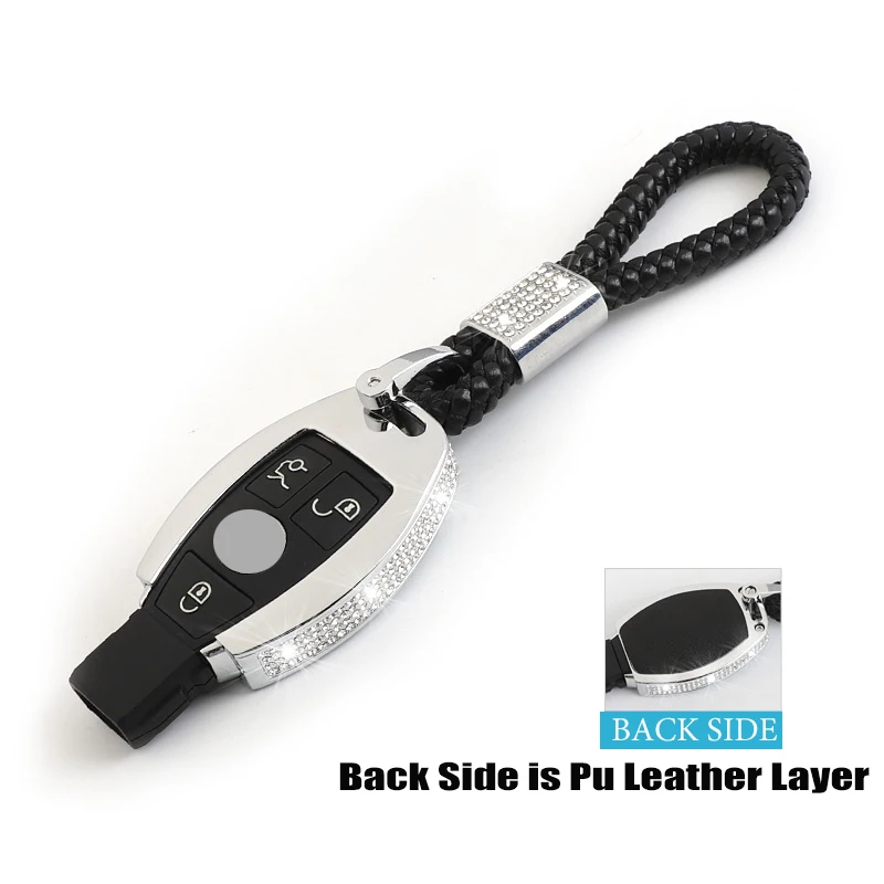 

For Mercedes A B C E Class W204 W205 W212 W213 GLC GLA GLK GLA CLA Metal Carbon Fibre Glass Diamond Car Key Holder Cover Case