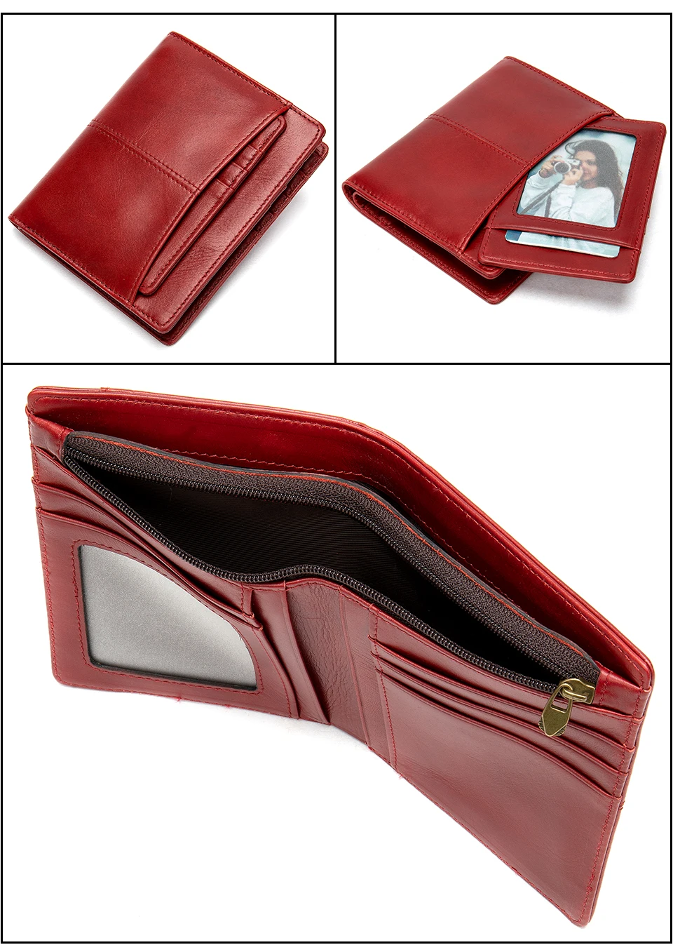 Small Women's Wallet Male Wallets for Credit Card Leather Genuine Purse for Men Card Holder Short Clutch Money Bags 25