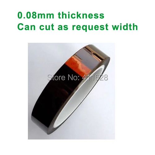 

1x 5mm*33 meters, 0.08mm thick, Heat Resistant, Insulation Polyimide Film Tape, BGA, SMT, LED Widely Using,