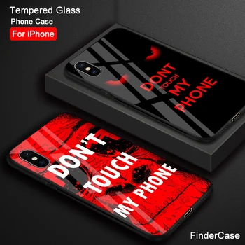 

FinderCase Case for iPhone 7 Hard Back Cover Glass Case Don't touch My Phone for iPhone 6 6S 8 7 plus X XR XS MAX 11pro max