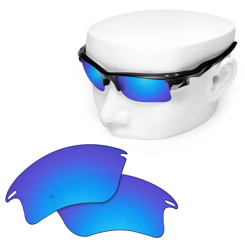 

OOWLIT Polarized Replacement Lenses of Blue Mirror for-Oakley Fast Jacket XL OO9156 Sunglasses