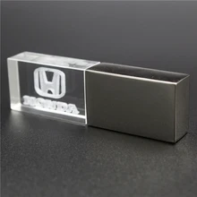 Usb2.0 металлический кристалл Honda ключ модель USB флэш-накопитель 4 ГБ 8 ГБ 16 ГБ 32 ГБ драгоценный камень ручка привода специальный подарок