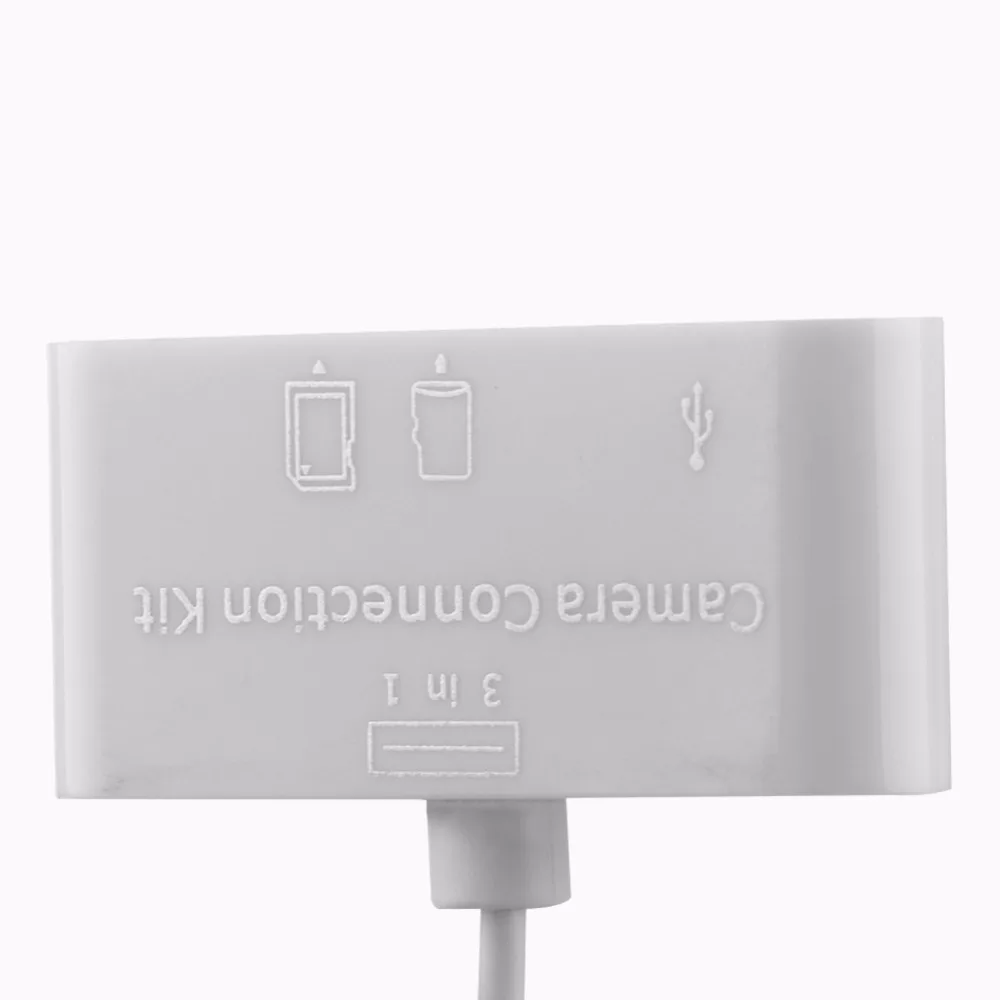 3 in 1 Card Reader For Tablet iPad 4 Mini IOS 11 Micro SD SD MMC TF Card Reader USB OTG Cable Adapter Camera Connection Kit