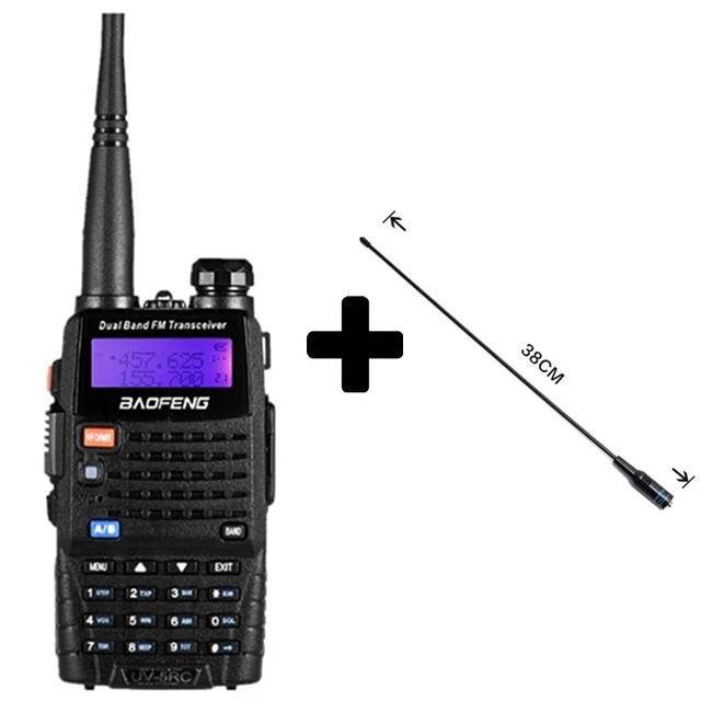 BaoFeng UV-5RC обновленная версия портативная рация UHF VHF Двухдиапазонная двухсторонняя рация 5r портативная Walky Talky Ham CB радиоприемник - Цвет: Add a long antenna