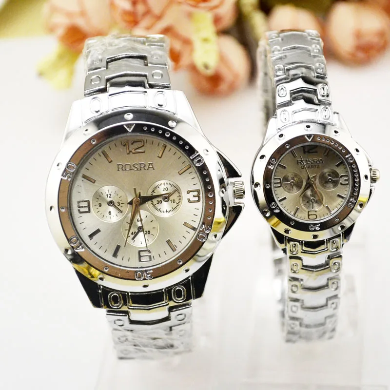 Fashion White Couple Watches, A Pair Of Korean Version Of The Trend Of Steel Belt Lovers Watch Men Watch Waterproof Watch Quartz