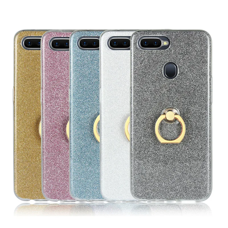 

For Oppo F9 Mobile phone case 6.3 inch TPU Silicone soft Shockproof Back Cover For OPPO F9 F 9 Pro protective case Ring bracket