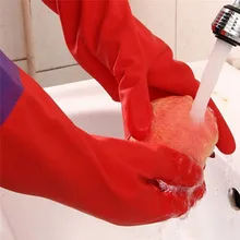 Автомобильные аксессуары 48 см длинные, ладонь шириной 11,5 см красный 1 пара авто мыть латекс Перчатки плюс бархат окон Стекло Авто Грузовик