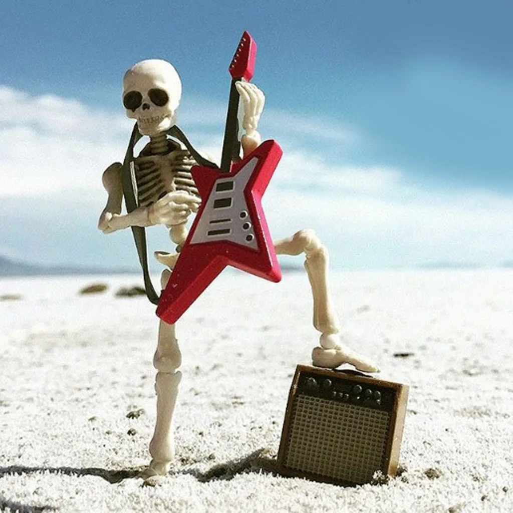 Vintage Miniature 8.7cm Skeleton Action Figures Doll Model Party Favors Photography Props Crafts Dolls House Accessories