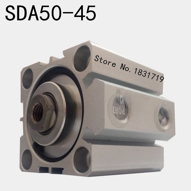 

SDA50-45 thin cylinder Series 50mm Bore 45mm Stroke SDA50*45 Aluminium alloy cylinder SDA50X45