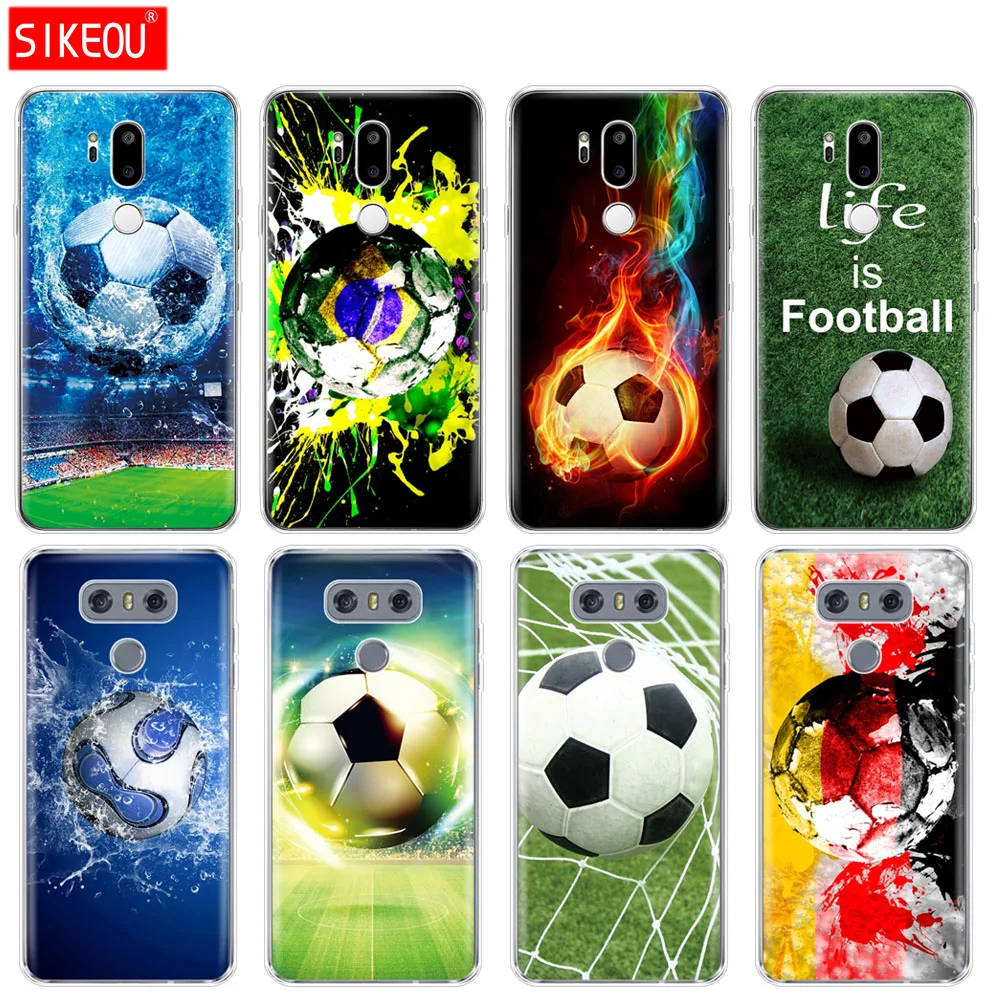 

silicone case phone cover for LG G7 Q8 Q6 G6 MINI G5 V30 V7 V9 k10 k8 X POWER 2 football brazil germany sweden