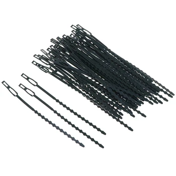 

50pcs/lot Adjustable Plastic Plant Cable Ties for Garden Tree Climbing Support Reusable Cable Ties