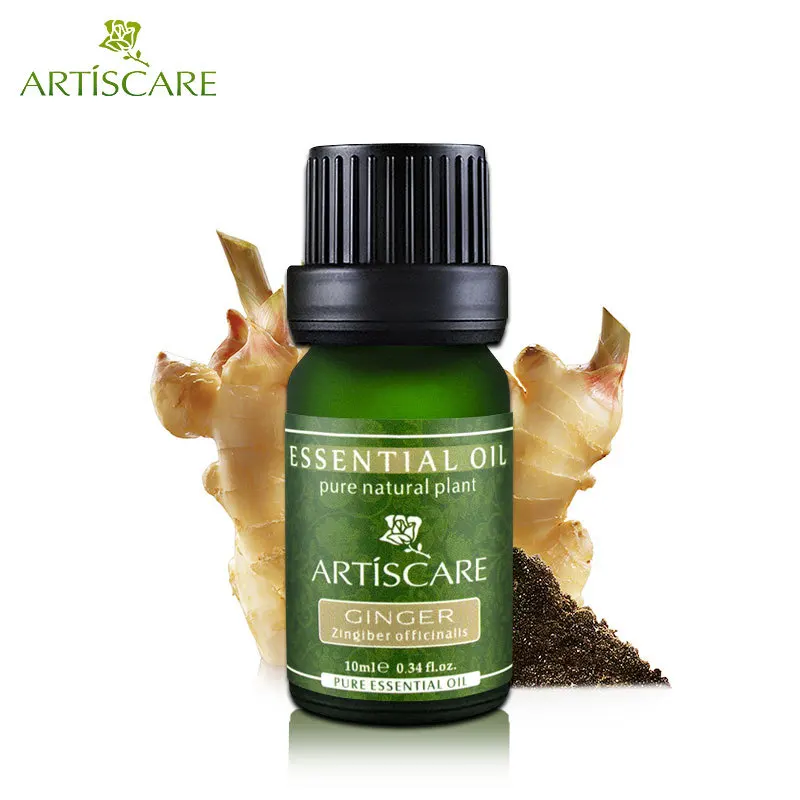 ARTISCARE 100% Natural Ginger Pure Essential Oil 10ml for Relaxing Tendons and Uterus Warming Hair Care Balance Water and Oil ARTISCARE 100% Natural Ginger Pure Essential Oil 10ml for Relaxing Tendons and Uterus Warming Hair Care Balance Water and Oil