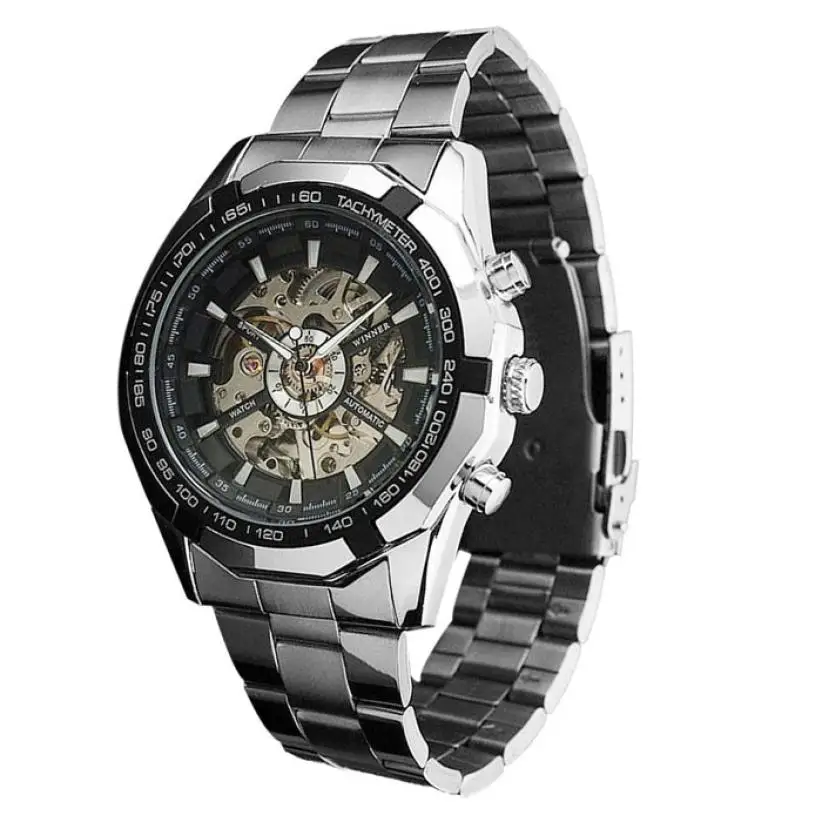 BAOLANDE2016 Men Wrist Watches Steampunk Clock Automatic font b Mechanical b font Men reloj mujer hombre